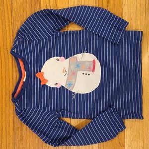 Gymboree Sparkly Snow girl long sleeve tee, size 3T
